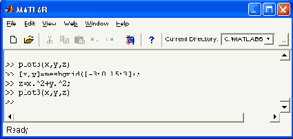 График поверхности, построенный линиями